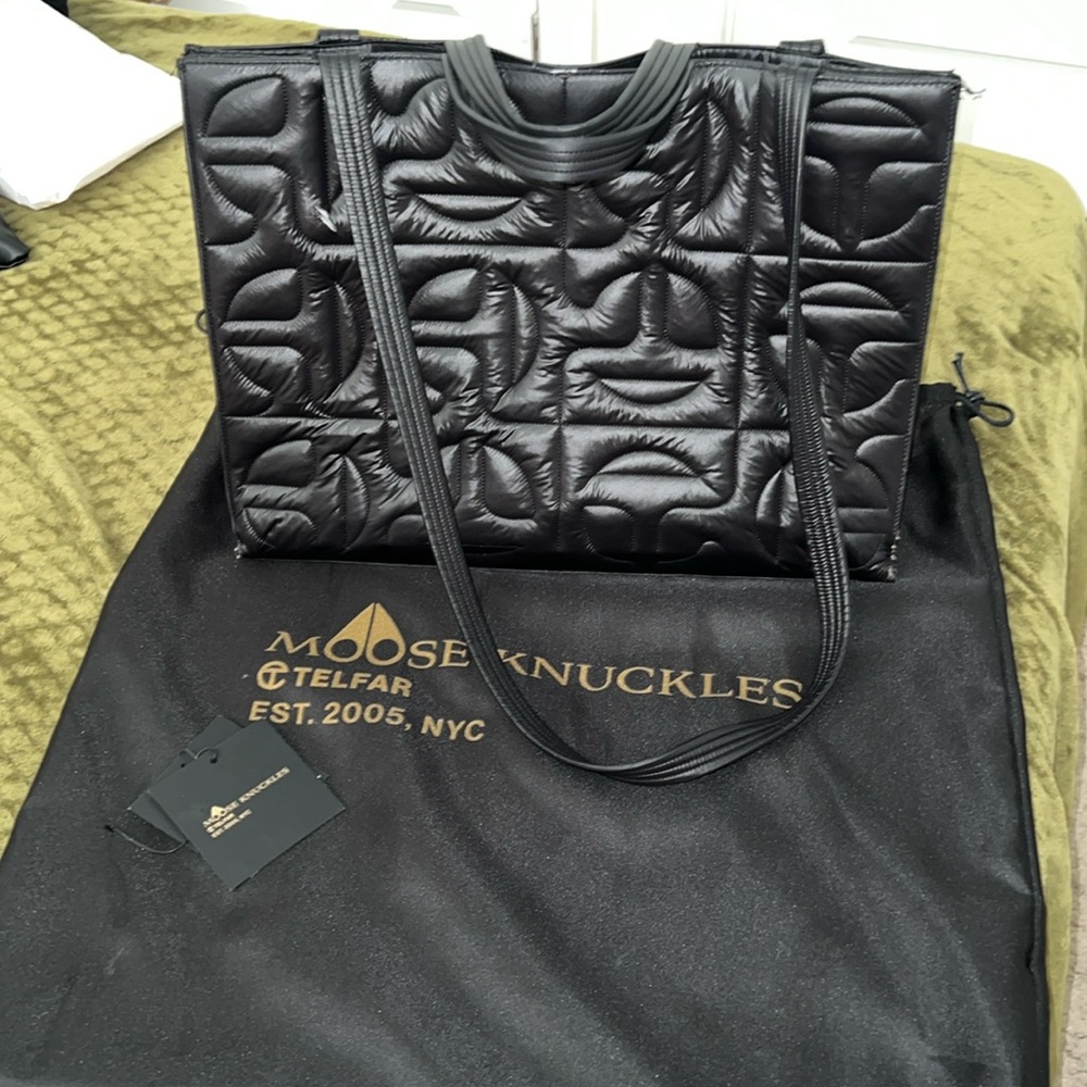 Telfar x Moose knuckles large quilted tote bag